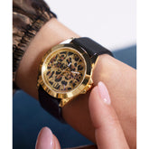 Reloj Guess de mujer  MENAGERIE color negro con dorado